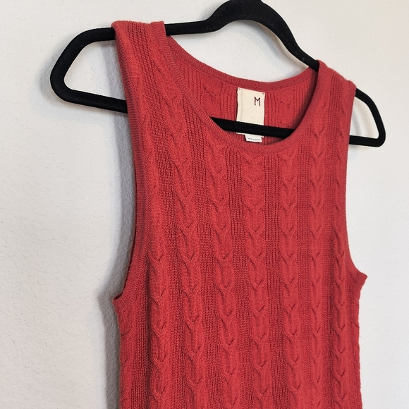 Anthropologie Far Away From Close Wool Red Sweater Dress Size Meduim - Picture 2 of 7